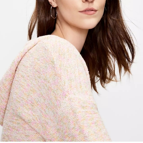 LOFT MARBLED HOODIE SWEATER - Picture 3 of 6